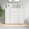 Image de Armoire latérale Blanc 100x40x90 cm Bois de pin massif