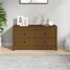 Image de vidaXL Armoire latérale Marron Miel 100x40x54 cm Bois de pin massif821777