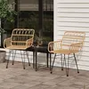 Image de Chaises de jardin lot de 2 accoudoir 56x64x80 cm Résine tressée