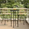 Image de vidaXL Tabourets de bar lot de 2 45x56x103,5cm Résine tressée et acier319430