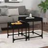 Image de Tables d appoint 2 pcs Noir Bois d ingénierie