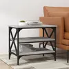 Image de Table d appoint Sonoma gris 55x38x45 cm Bois d ingénierie