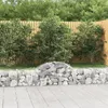 Image de vidaXL Paniers à gabions arqués 2 pcs 200x30x40/60 cm Fer galvanisé, gabion, cage de gabion, panier de mur de gabion, mur de 3146047