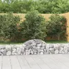 Image de vidaXL Paniers à gabions arqués 3 pcs 200x30x40/60 cm Fer galvanisé, gabion, cage de gabion, panier de mur de gabion, mur de 3146048