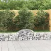 Image de vidaXL Paniers à gabions arqués 4 pcs 200x30x40/60 cm Fer galvanisé, gabion, cage de gabion, panier de mur de gabion, mur de 3146049