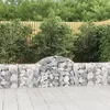 Image de vidaXL Paniers à gabions arqués 2 pcs 200x30x60/80 cm Fer galvanisé, gabion, cage de gabion, panier de mur de gabion, mur de 3146068