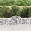 Image de vidaXL Paniers à gabions arqués 3 pcs 200x30x60/80 cm Fer galvanisé, gabion, cage de gabion, panier de mur de gabion, mur de 3146069