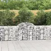 Image de vidaXL Paniers à gabions arqués 7 pcs 200x30x80/100 cm Fer galvanisé, gabion, cage de gabion, panier de mur de gabion, mur 3146094