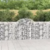 Image de vidaXL Paniers à gabions arqués 2 pcs 200x30x100/120 cm Fer galvanisé, gabion, cage de gabion, panier de mur de gabion, mur 3146110