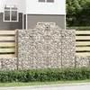 Image de vidaXL Schanskorven 2 st gewelfd 200x30x160/180 cm ijzer3146173