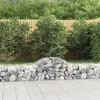 Image de vidaXL Paniers à gabions arqués 2 pcs 200x50x40/60 cm fer galvanisé, gabion, cage de gabion, panier de mur de gabion, mur de 3146257