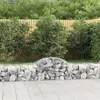 Image de vidaXL Paniers à gabions arqués 3 pcs 200x50x40/60 cm fer galvanisé, gabion, cage de gabion, panier de mur de gabion, mur de 3146258