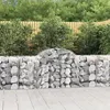 Image de vidaXL Paniers à gabions arqués 5 pcs 200x50x80/100 cm Fer galvanisé, gabion, cage de gabion, panier de mur de gabion, mur 3146302