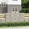 Image de vidaXL Schanskorven 2 st gewelfd 200x50x120/140 cm ijzer3146341