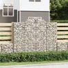 Image de vidaXL Schanskorven 2 st gewelfd 200x50x160/180 cm ijzer3146383