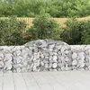 Image de vidaXL Paniers à gabions arqués 3 pcs 300x30x80/100 cm fer galvanisé, gabion, cage de gabion, panier de mur de gabion, mur 3146504