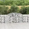Image de vidaXL Paniers à gabions arqués 4 pcs 300x30x80/100 cm fer galvanisé, gabion, cage de gabion, panier de mur de gabion, mur 3146505