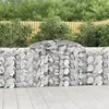 Image de vidaXL Paniers à gabions arqués 8 pcs 300x30x100/120 cm fer galvanisé, gabion, cage de gabion, panier de mur de gabion, mur 3146527
