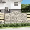 Image de vidaXL Schanskorven 3 st gewelfd 300x30x160/180 cm ijzer3146576