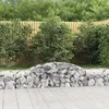 Image de vidaXL Paniers à gabions arqués 2 pcs 300x50x40/60 cm fer galvanisé, gabion, cage de gabion, panier de mur de gabion, mur de 3146647