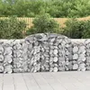 Image de vidaXL Paniers à gabions arqués 5 pcs 300x50x100/120 cm fer galvanisé, gabion, cage de gabion, panier de mur de gabion, mur 3146704