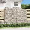 Image de vidaXL Schanskorven 8 st gewelfd 300x50x220/240 cm ijzer3146815