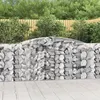 Image de vidaXL Paniers à gabions arqués 3 pcs 400x50x100/120 cm Fer galvanisé, gabion, cage de gabion, panier de mur de gabion, mur 3146997