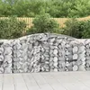Image de vidaXL Paniers à gabions arqués 7 pcs 400x50x100/120 cm Fer galvanisé, gabion, cage de gabion, panier de mur de gabion, mur 3147001