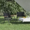Image de Chaises de camping lot de 2 Noir 54x43x59 cm Tissu Oxford