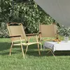 Image de Chaises de camping lot de 2 Beige 54x55x78 cm Tissu Oxford