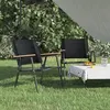 Image de vidaXL Chaises de camping 2 pcs Noir 54x55x78 cm Tissu Oxford, chaise de plage, chaise de camping pliable, chaise de camping 319485