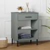 Image de Armoire console avec pieds en métal Gris Bois pin massif OSLO