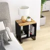 Image de vidaXL Bijzettafel 40x31x46 cm massief mangohout en bewerkt hout350644