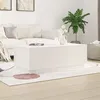 Image de vidaXL Table Basse Table d'Appoint Rangement Table Centrale Bout de Canapé Salon Salle de Séjour Blanc 100x50x35 cm Bois Massif de Pin