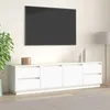Image de vidaXL Meuble TV Blanc 176x37x47,5 cm Bois de pin massif814320