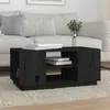 Image de vidaXL Table basse Noir 90x49x40,5 cm Bois massif de pin814403