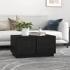 Image de vidaXL Table basse Noir 80x50x40 cm Bois massif de pin814423