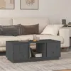 Image de vidaXL Table basse Gris 110x50x40 cm Bois massif de pin814426