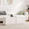 Image de vidaXL Table basse Blanc 110x50x40 cm Bois massif de pin814430