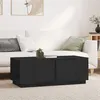 Image de vidaXL Table basse Noir 110x50x40 cm Bois massif de pin814433