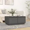 Image de Table basse Gris 80x50x35 cm Bois massif de pin