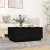 Image de vidaXL Table basse Noir 80x50x35 cm Bois massif de pin814443