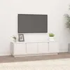 Image de Meuble TV Blanc 140x40x40 cm Bois de pin massif