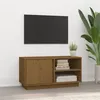 Image de vidaXL Meuble TV Marron miel 80x35x40,5 cm Bois de pin massif814467