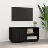 Image de vidaXL Meuble TV Noir 80x35x40,5 cm Bois de pin massif814468