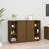 Image de Buffet Marron miel 120x35x80 cm Bois massif de pin