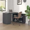 Image de Bureau Gris 110x50x75 cm Bois massif de pin