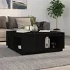 Image de vidaXL Table basse Noir 100x101x40,5 cm Bois massif de pin814523