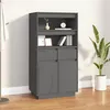 Image de vidaXL Buffet haut Gris 60x40x116,5 cm Bois massif de pin814536