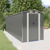 Image de vidaXL Abri de jardin Gris clair 192x606x223 cm Acier galvanisé 3147443